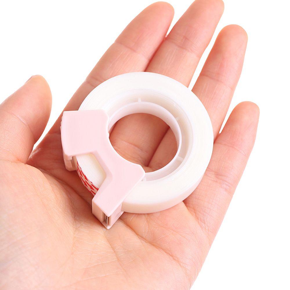 Lanfy Tape Perekat Belajar Office Correction Tape Kertas Tak Terlihat Lengket Bening Tape Dispenser