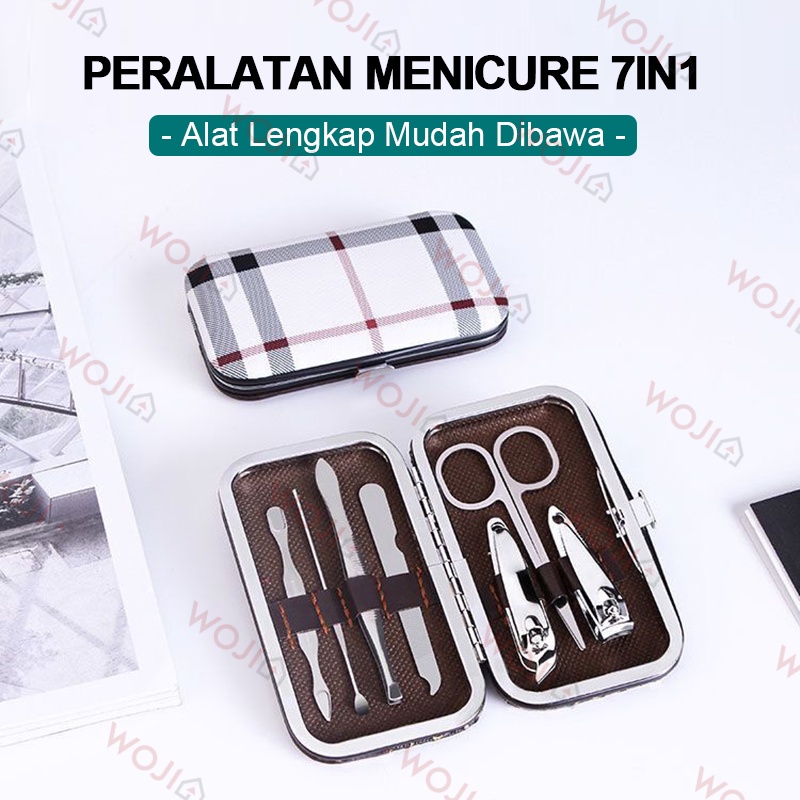 Gunting kuku set isi 7 pcs/Manicure Pedicure wanita/Nail Art Set 7in1