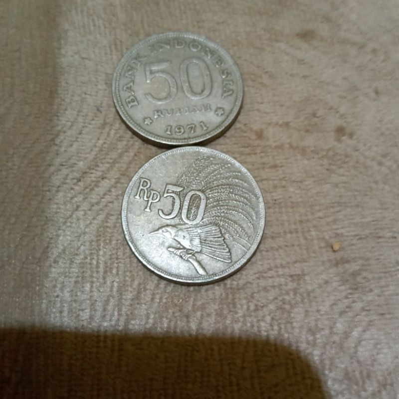 uang koin 50 rupiah 1971