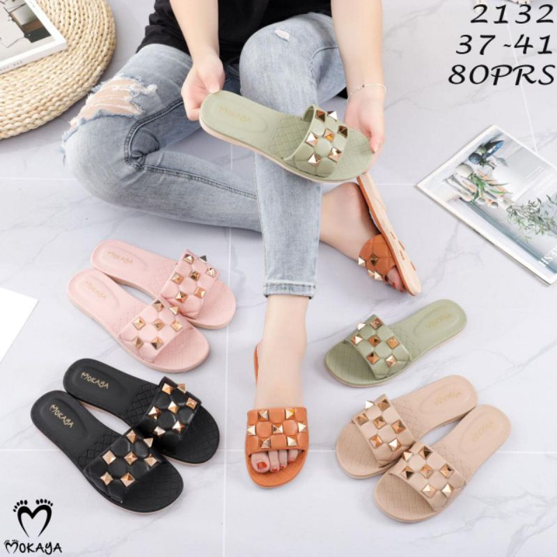 SANDAL SLOP WANITA IMPORT MOKAYA (2132)