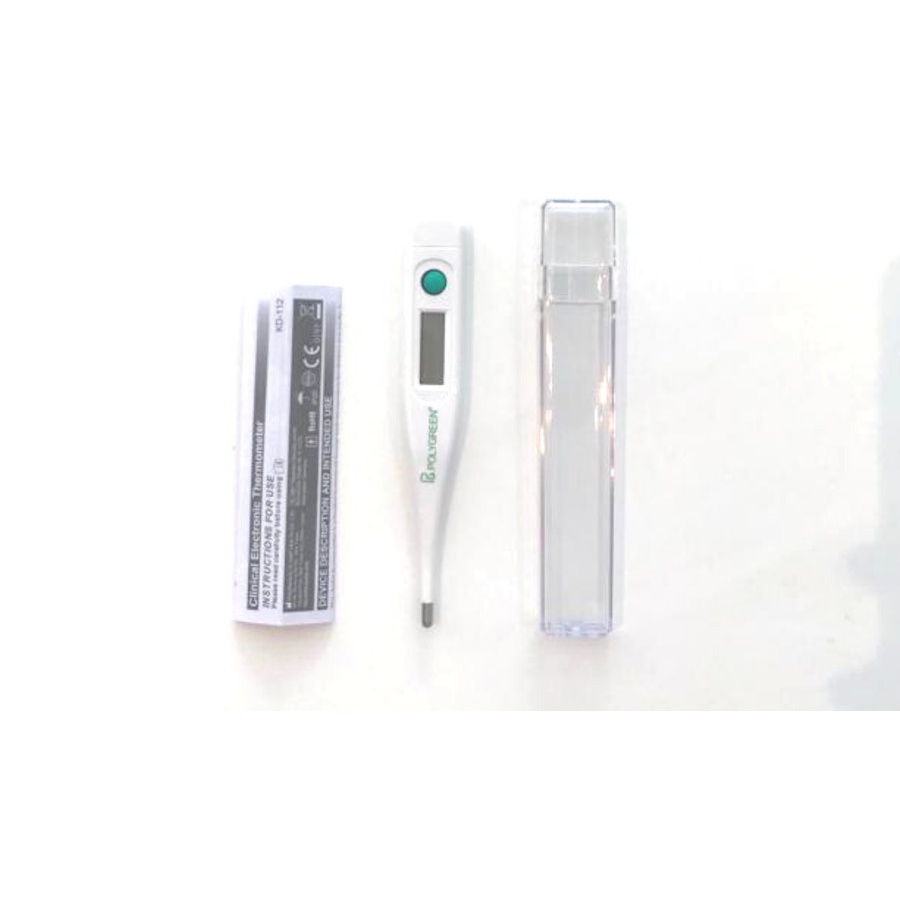 Polygreen KD-112 Termometer Digital Klinis Tahan Air dengan Alarm Demam