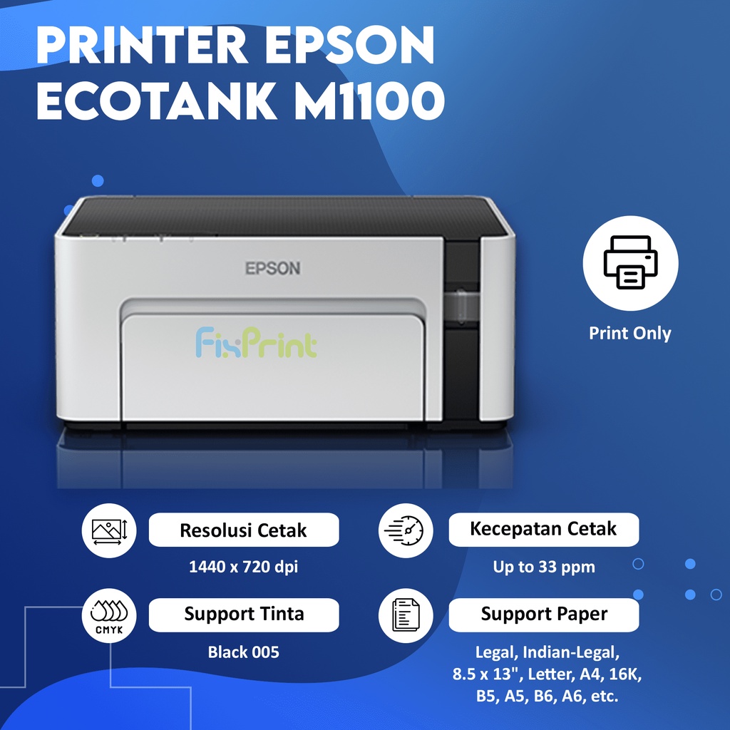 Printer Epson Monochrome M1100 Ink Tank Printer Pengganti Epson M100