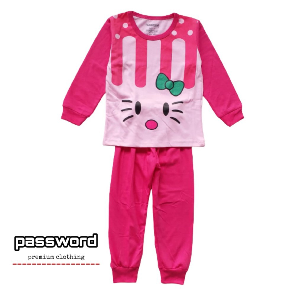 HappyOliver PASSWORD PIYAMA HK ICE CREAM Setelan piyama 1 - 7 Tahun Baju Anak BerKualitas