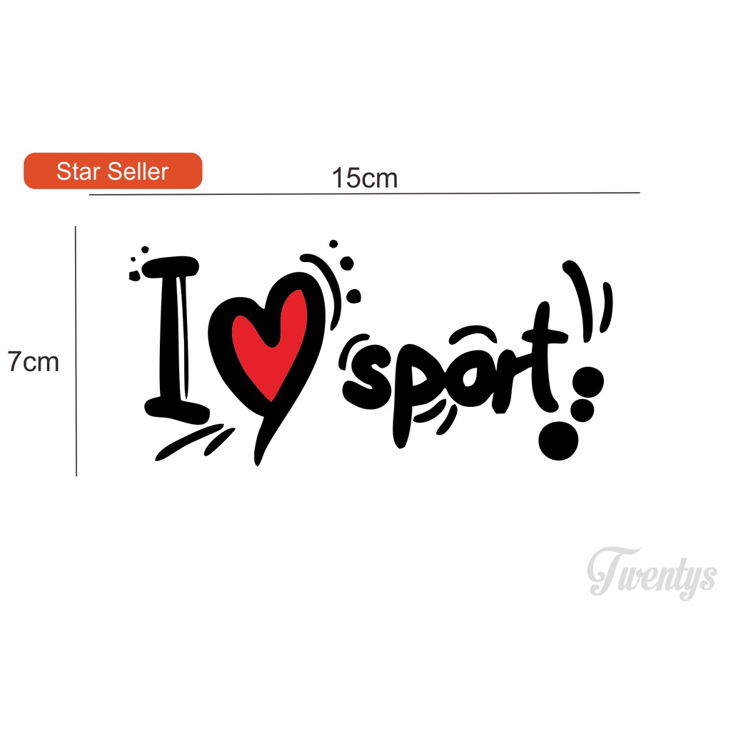 

STIKER LOVE SPORT CUTTING STICKER VINYL DECAL