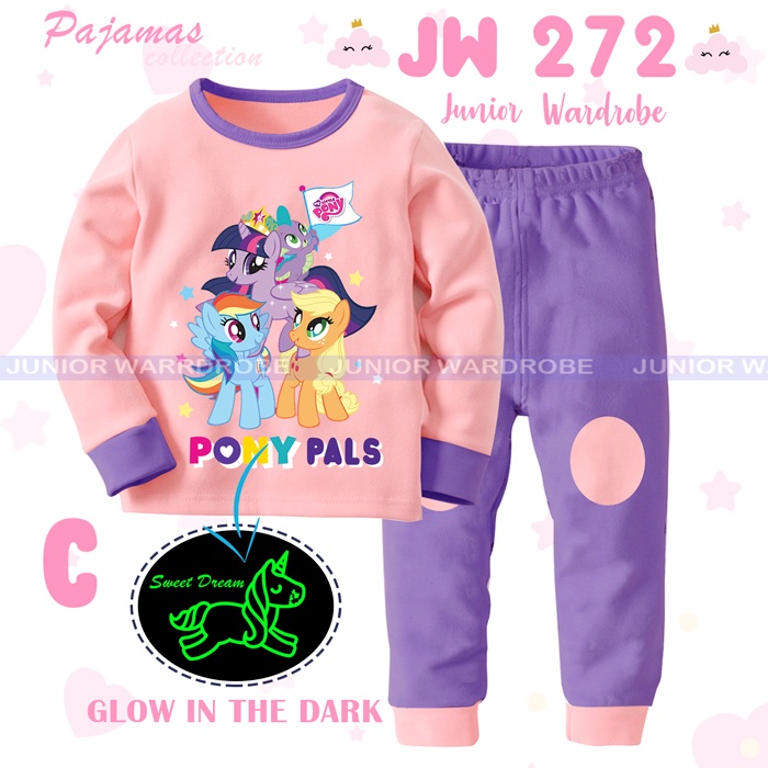Piyama Baju Tidur Anak Karakter My Little Pony Glow In The Dark JW272-C