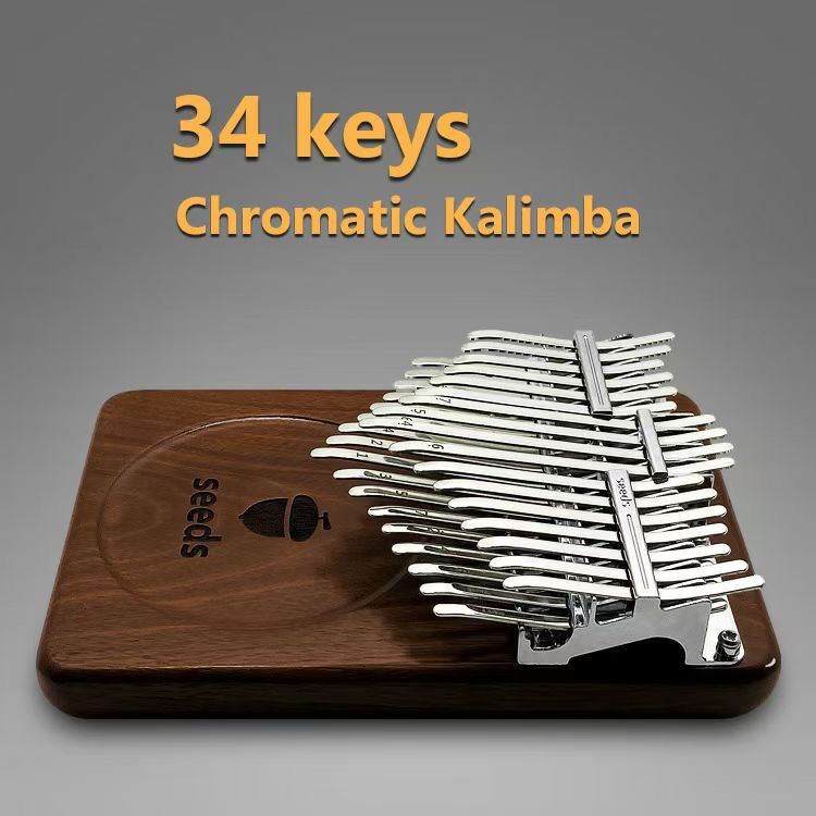 Alat Musik Kalimba Piano Jari 34 Kunci Bahan Kayu Walnut