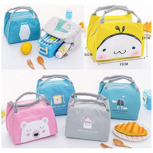 Tas Bekal Anak Tahan Panas Aneka Motif Lucu - Hand Lunch Bag - Tas Bekal Anak Sekolah - Coooler Bag