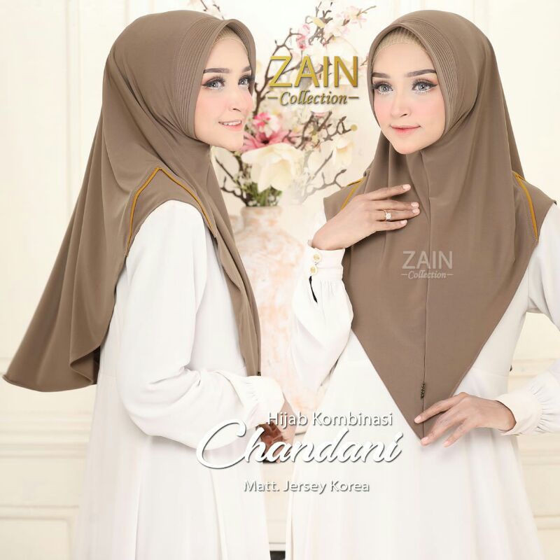 Hijab/Jilbab Instan jersey CHANDANI ORI ZAIN-CAPUCINO