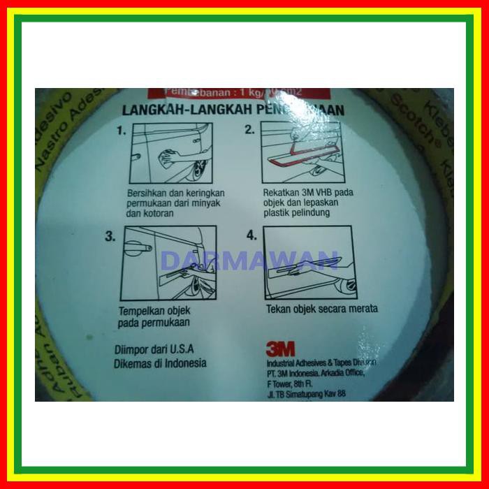 

DOUBLE TAPE/PEREKAT 3M VHB 12MM X 4.5M MERAH ORIGINAL