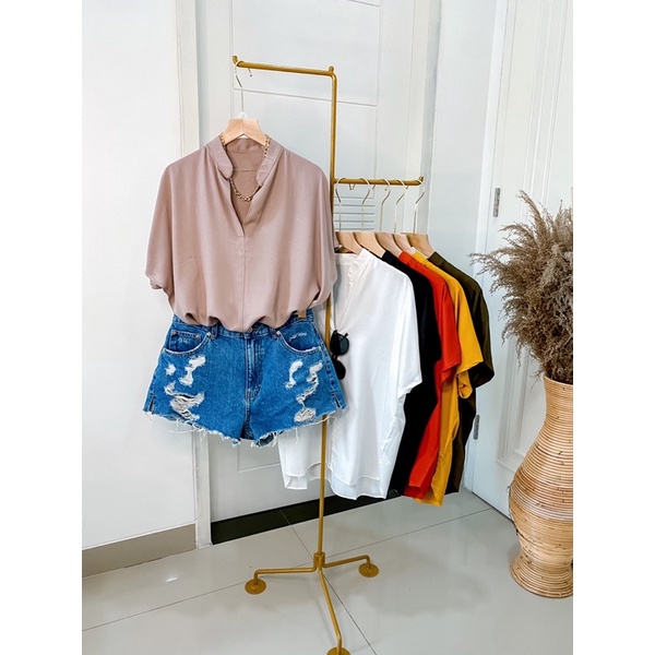 Double Lucky / Basic Twill / Atasan Rayon / Baju Atasan Wanita / All Size-6