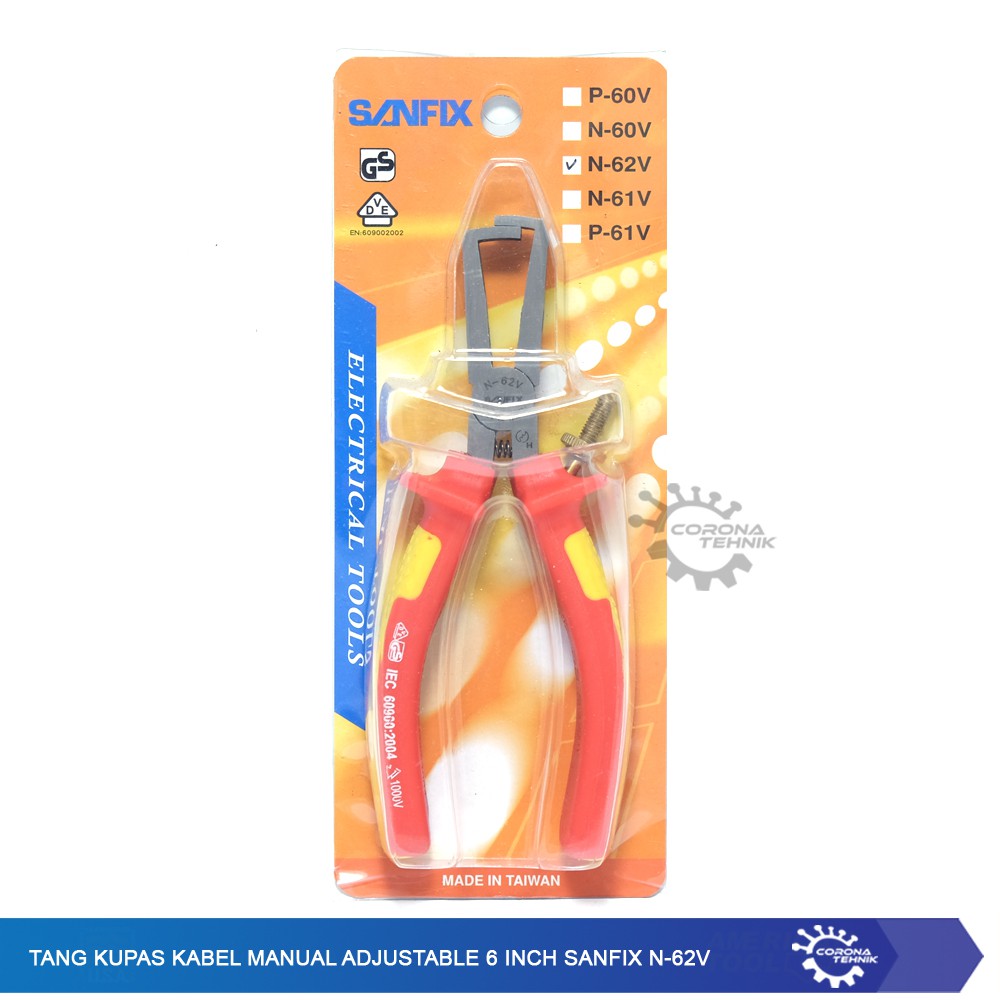 Tang Kupas Kabel Manual Adjustable 6 Inch Sanfix N-62V