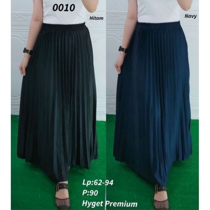 Rok Plisket Polos Hyget Lipit Mayung Premium Bawahan Wanita Murah Fit S-XL