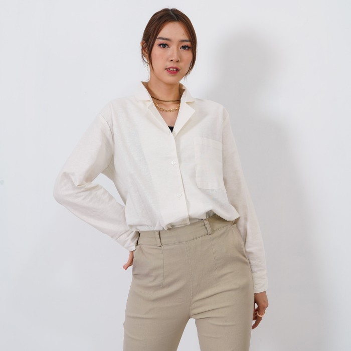 Kemeja Wanita Import Baju Import Wanita Baju Wanita Kekinian Sunnie Oversize Korean Style Kemeja Lin