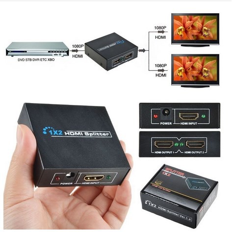 HDMI Splitter Switch  4 Port 2 port Hub Full Video 1X4 1x2 HD Spliter Split 1 In 4 Out Repeater Amplifier V1.4 3D 1080P Monitor