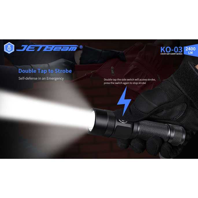 IDN TOOLS - JETBeam KO-03 Senter LED EDC Flashlight CREE SST-70 2400 Lumens