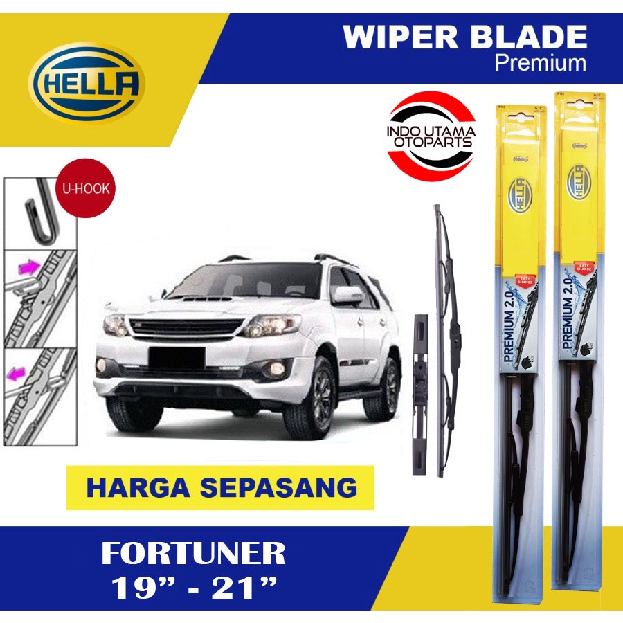 Wiper Blade Mobil Fortuner HELLA Premium 2.0 (19-21)