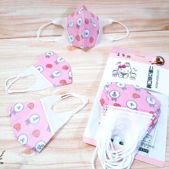 Masker Duckbill Anak Import Motif Lucu Imut 3-12 Tahun 5ply