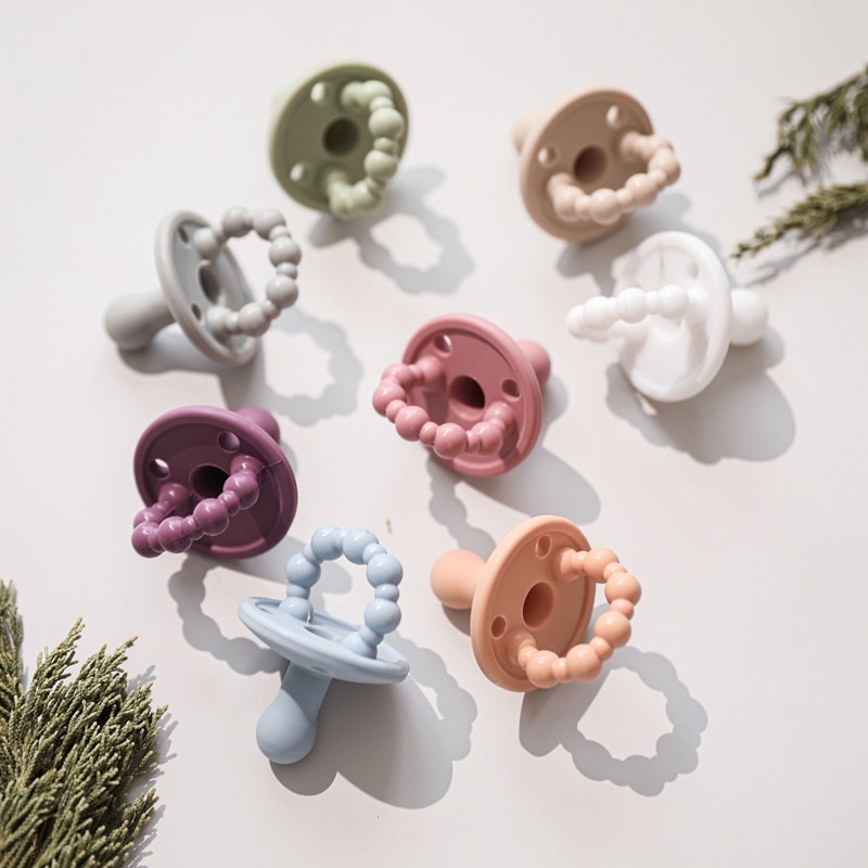 1 PC Bayi Silikon Penenang Dot Bpa Gratis Lembut Bayi Tumbuh Gigi Mengunyah Dot Teether Mainan Perawatan Aksesoris-2