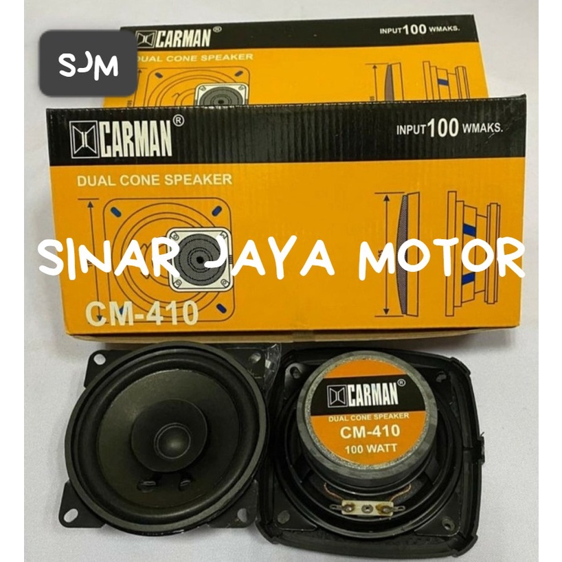 Speaker carman 4 Inch 100Watt DUAL POLYCONE Speaker Untuk Pintu