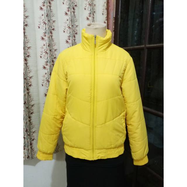 Jaket / yellow bomber / yellow jacket / jaket kuning / bomber kuning / yellow windbreaker