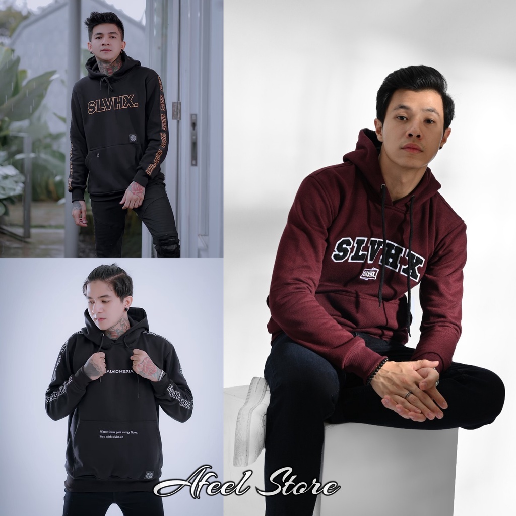 HOODIE SIMPLE ORIGINAL SALVIO HEXIA - SWEATER HOODIE PRIA- SWEATER KATUN TEBAL PREMIUM