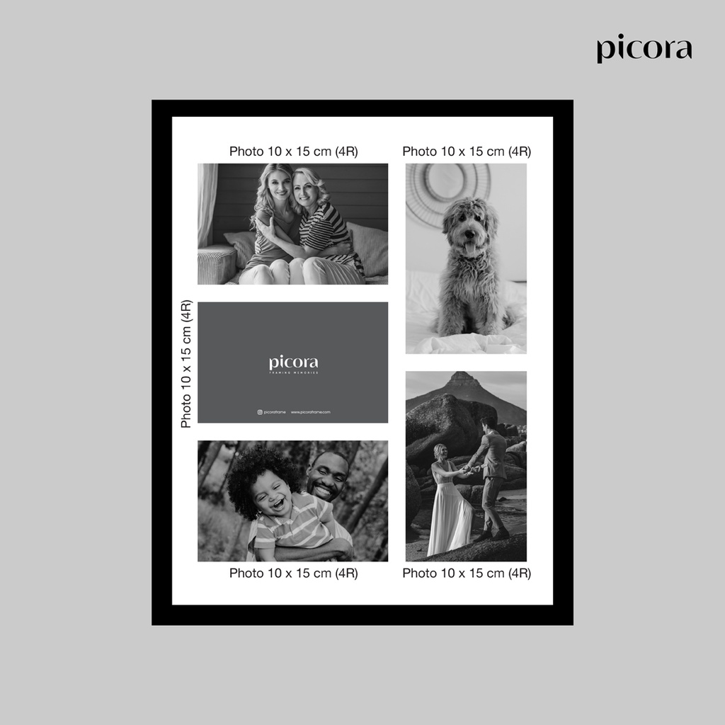 PICORA ARTE Multi Opening Frame 28x36cm 11R/5op Bingkai Foto Dinding