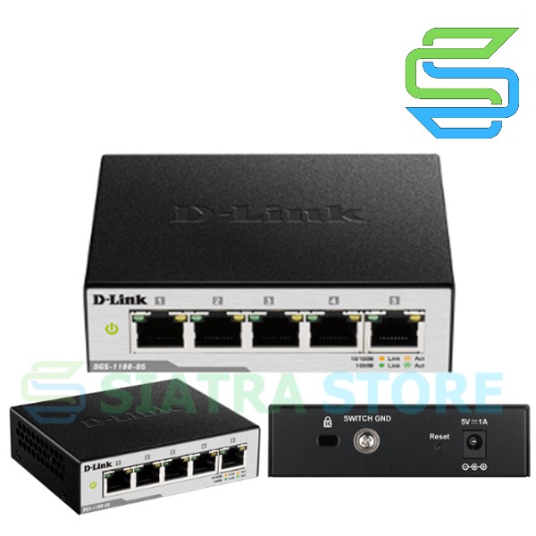 D-LINK DGS-1100-05 5-Port Gigabit Smart Managed Switch