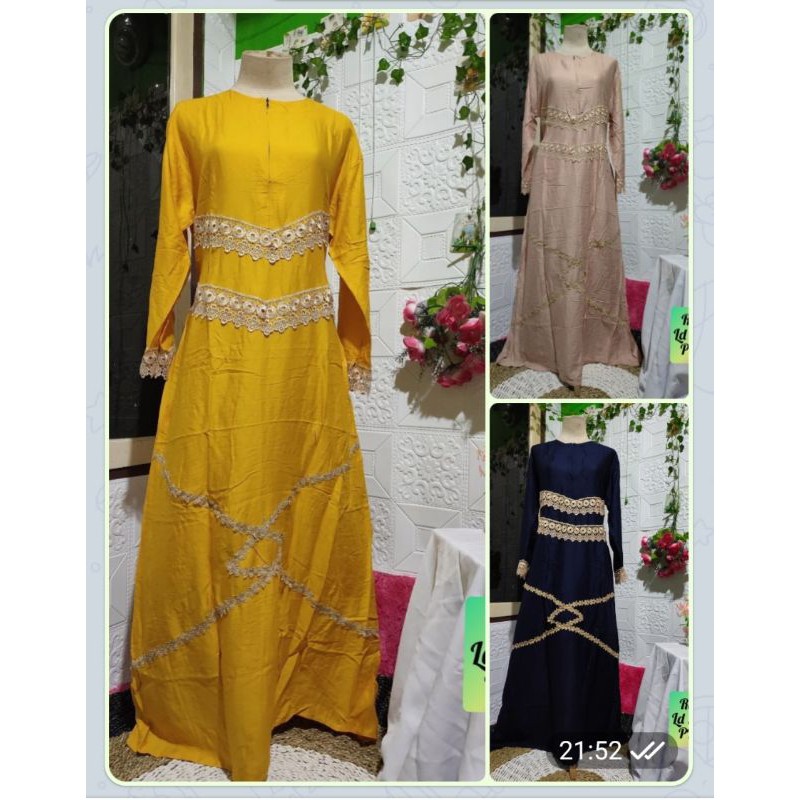 Daster Arab Renda Lengan Panjang