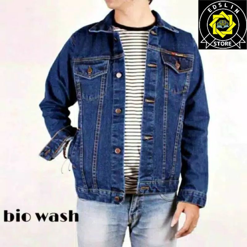 Jaket Jeans Pria Jaket Denim Original Destro Bandung Size:M-XL