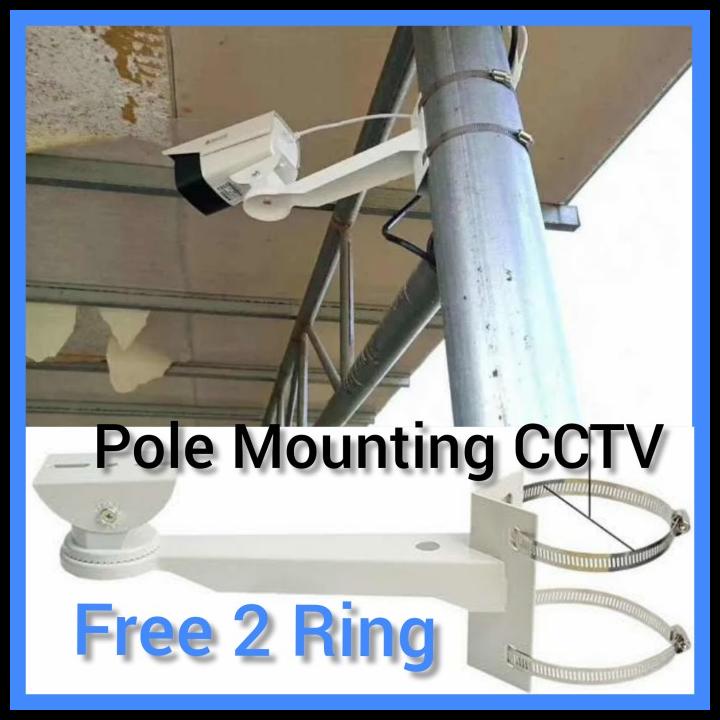 Jual Pole Mounting Cctv Wall Bracket Tiang Braket Cctv Besi - Ring 2Pc ...