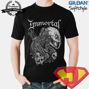 Kaos Band Black Metal Pria /  Original Gildan - IMMORTAL