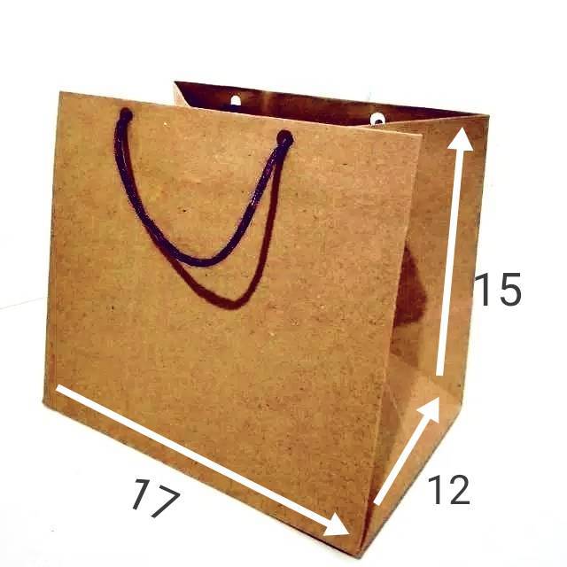 Paper bag/ tas kertas R3 polos uk (17x12x15)