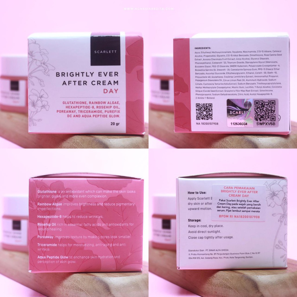 Scarlett Whitening Brightly Ever After Day Cream BPOM Original