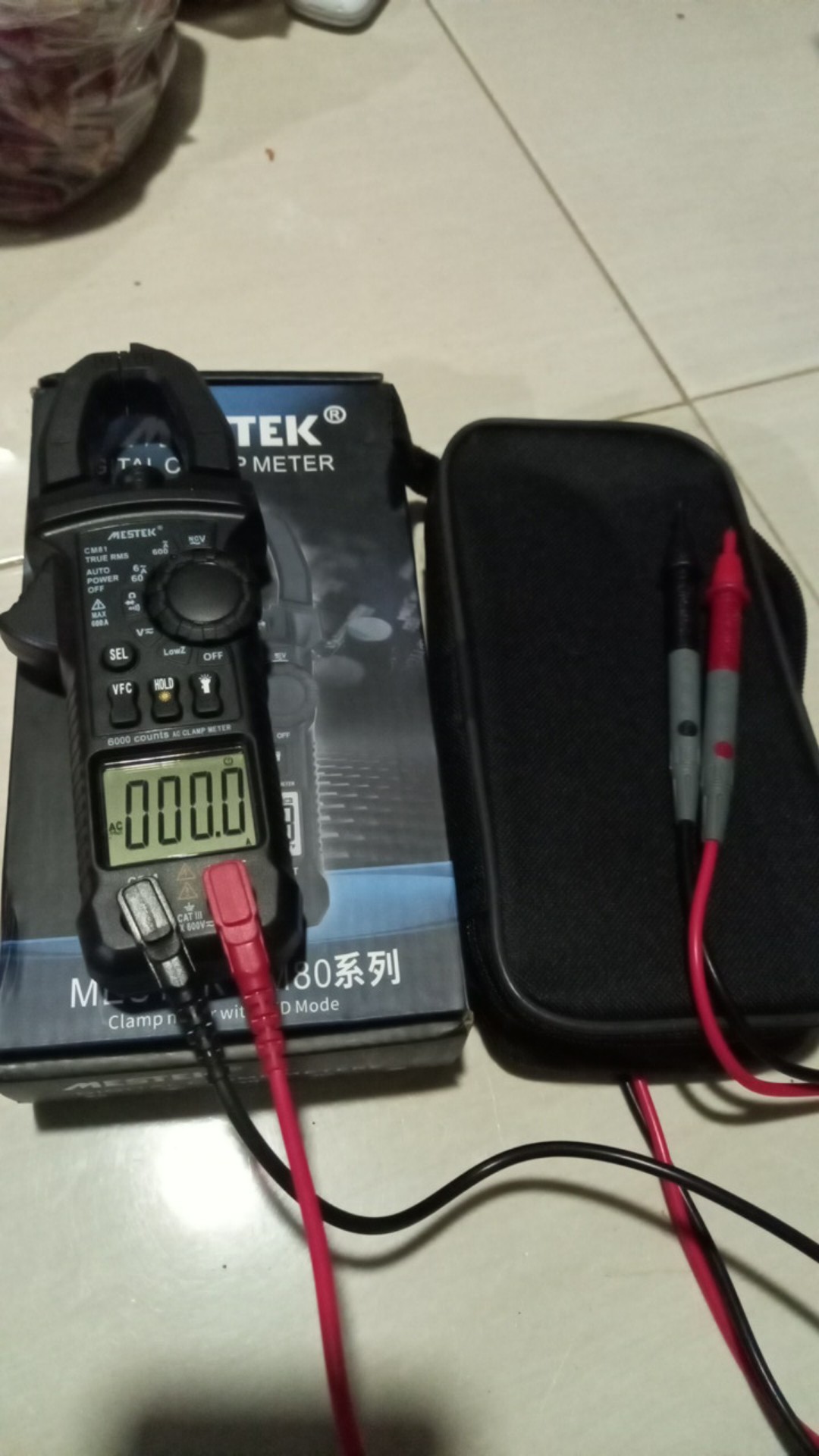 Mestek Profesional True Rms Lcd Digital Clamp Meter Multimeter Ac / Dc Tegangan Ac