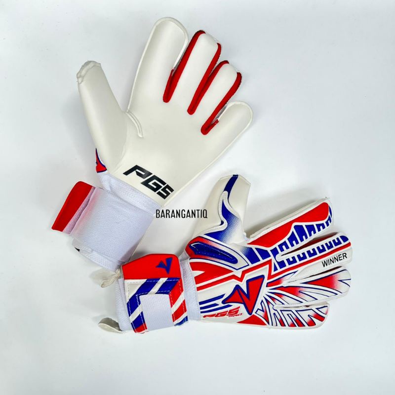 BONUS SABLON NAMA SARUNG TANGAN KIPER PGS PRO WINNER SERIES MERAH PUTIH BIRU NEW 2022