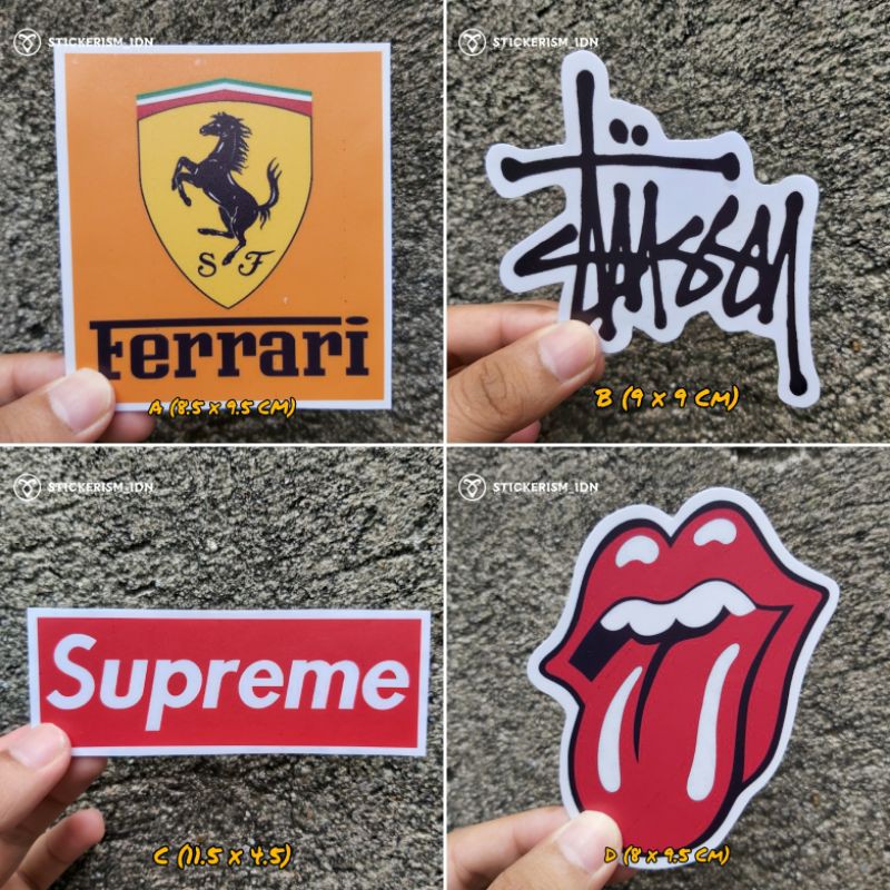 

STICKER BRAND LOGO / STIKER LOGO BRAND HARGA SATUAN PER PCS