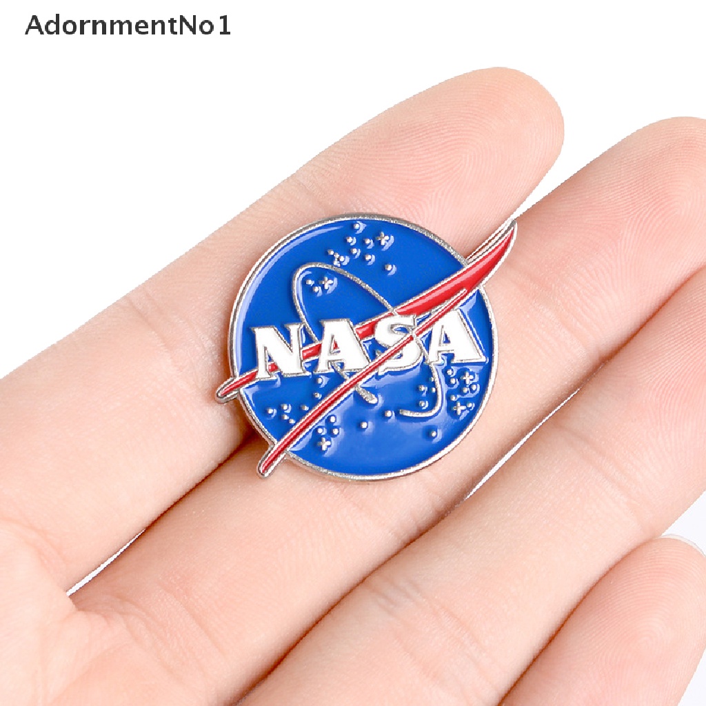 (AdornmentNo1) Bros / Pin Motif Logo NASA Astronot Bahan Alloy Untuk Aksesoris Pakaian