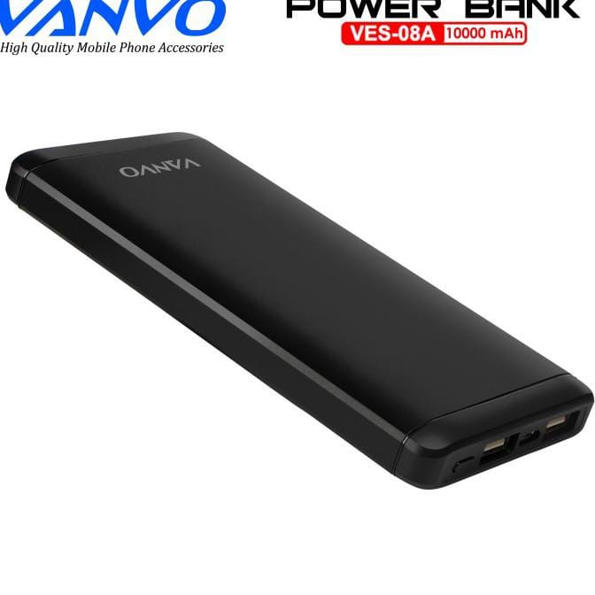 VANVO POWER BANK VANVO SLIM VES - 08A PB VANVO SLIM VES-08A 10000MAH POWER BANK DUAL USB OUTPUT