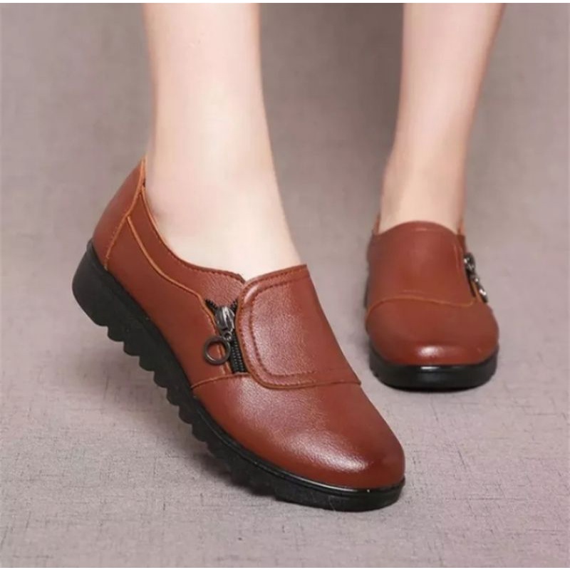 Sepatu Wanita Loafers Slip On Terbaru Sepatu Wanita Fashion Wanita Sepatu kerja Sepatu Wanita Terbaru Sepatu Wanita Hitam Sepatu Loafers wanita Loafers wanita hitam-4