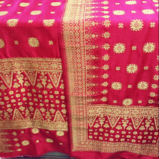 Songket palembang pink