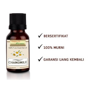 Happy Green Roman Chamomile Essential Oil - Minyak Bunga Kamomile Anthemis nobilis 100% Murni Grade A