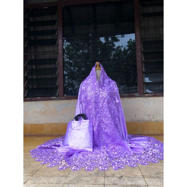 Mukena Dewasa, Prada Pengantin Sutera Paris Warna