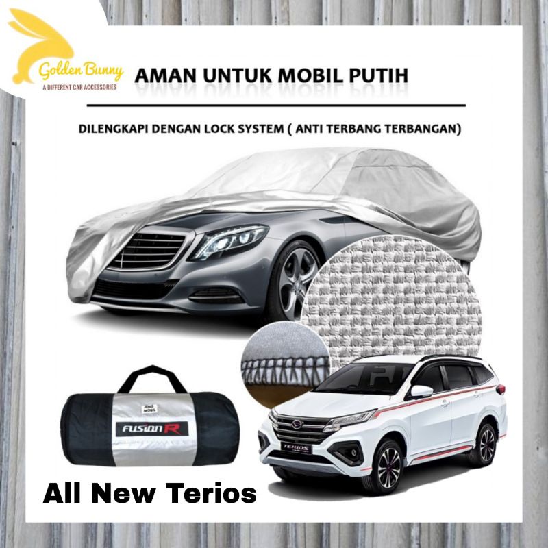 Cover Mobil Putih All New Terios/Sarung Mobil Putih All New Terios/Body Cover Mobil All New Terios