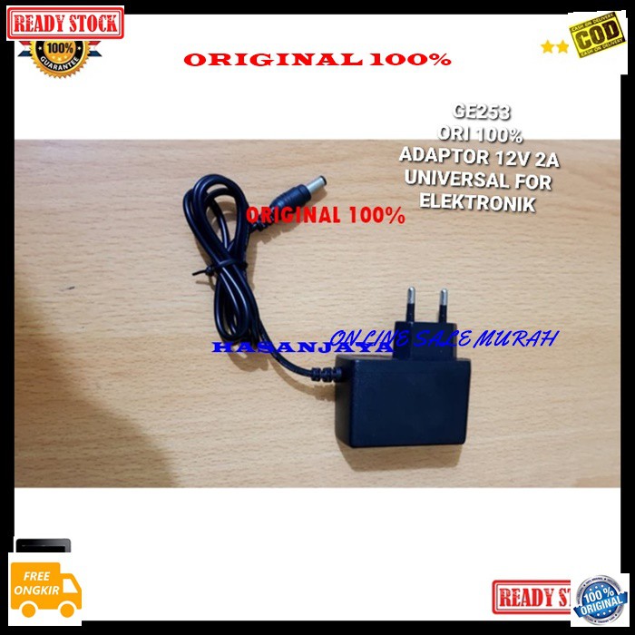 G253 Adaptor 12volt 12v volt 2A ampere charger Ac dc Universal multi power supply charge elektronik multifungsi cas casan gadget cctv tv adaptive adapter gadget Charger original dekstop travel baterry adaptive quick G253   12V 2A  BISA SEGALA MAC