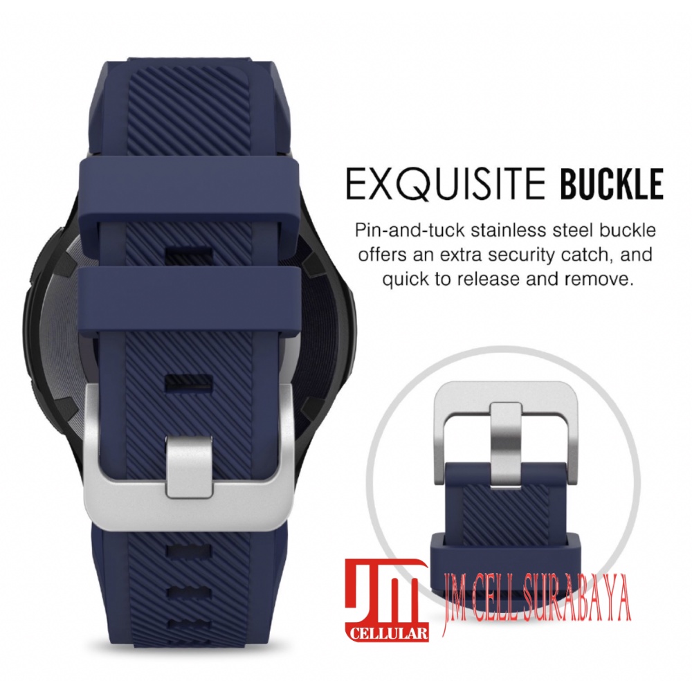 MS3 Watch Strap Vyatta Fitme Pro X Gen 2 - Tali Jam Tangan 22mm Rubber Silikon Garis Miring