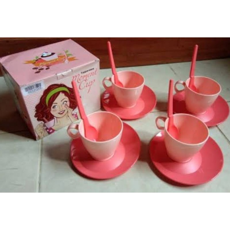MOMENT CUP SET (4) PROMO TERBATAS Tupperware / GELAS tupperware TEH / GELAS KOPI