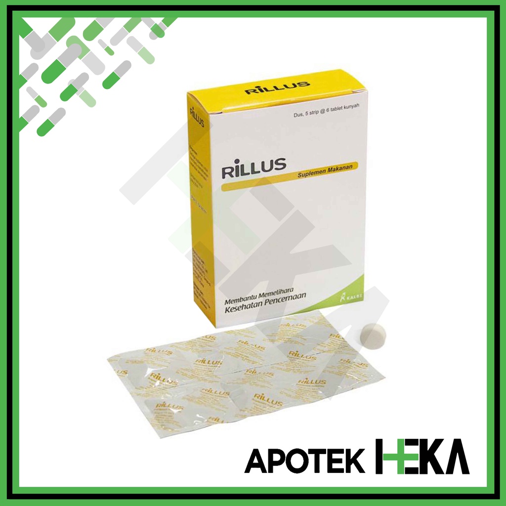 Rillus Box isi 5x6 Tablet - Probiotik Memelihara Kesehatan Pencernaan (SEMARANG)