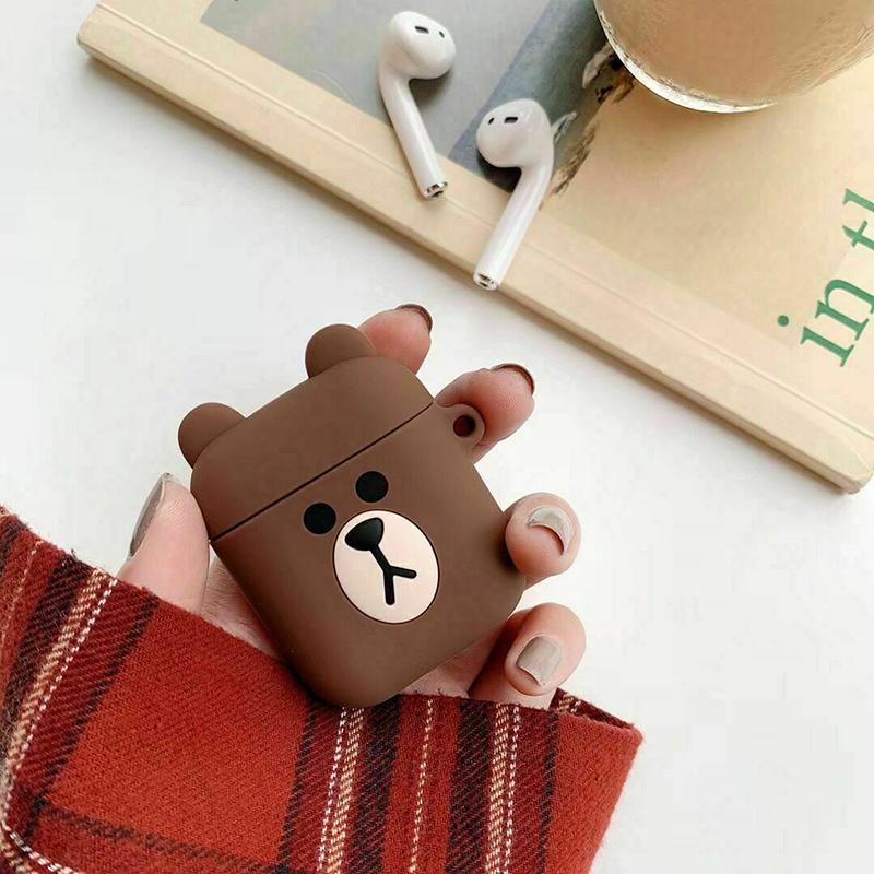 Casing Case Pelindung Cover Belakang Bahan Silikon Untuk Airpods 1 2