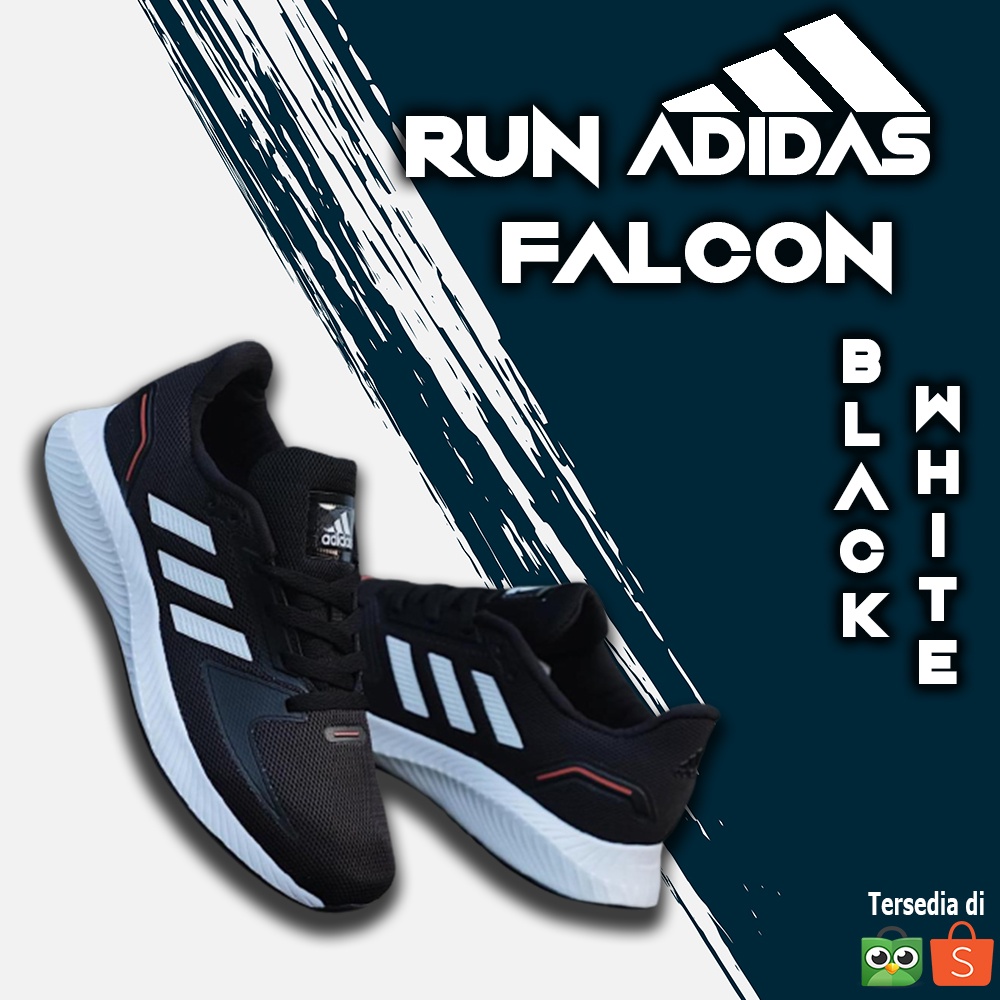 ADIDAS RUN FALCON BLACK WHITE