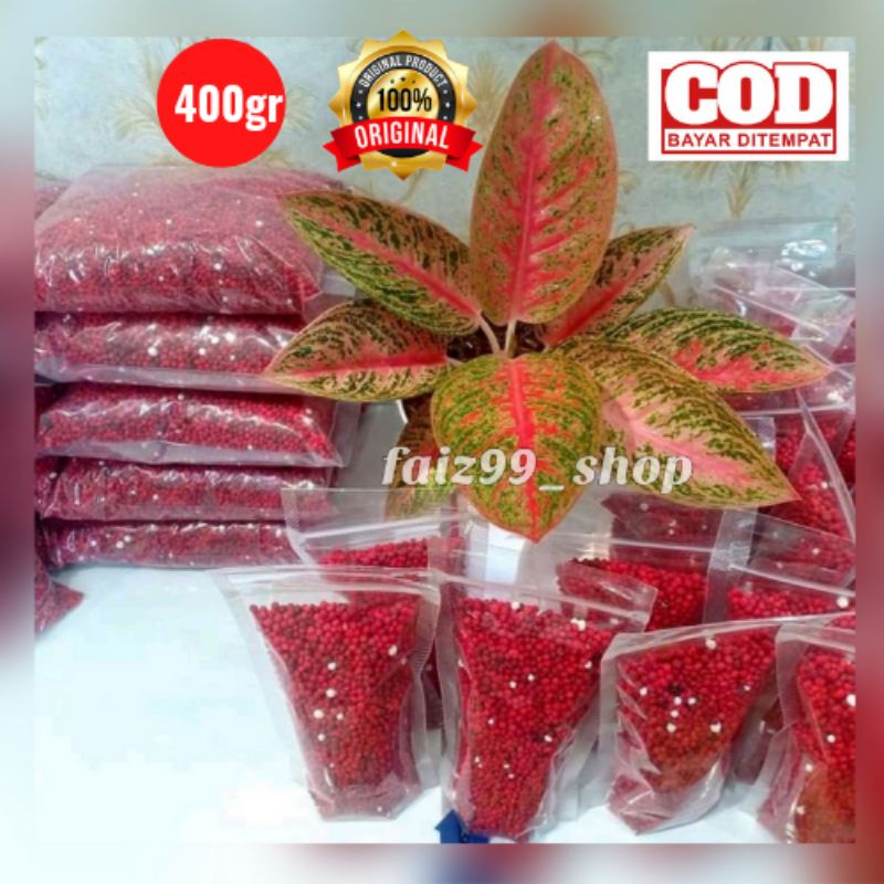 0SLOW RELEASE MERAH SK COTE Pupuk Merah Pupuk Sr Pupuk tanaman hias SR19-10-13 Kemasan 400 gram